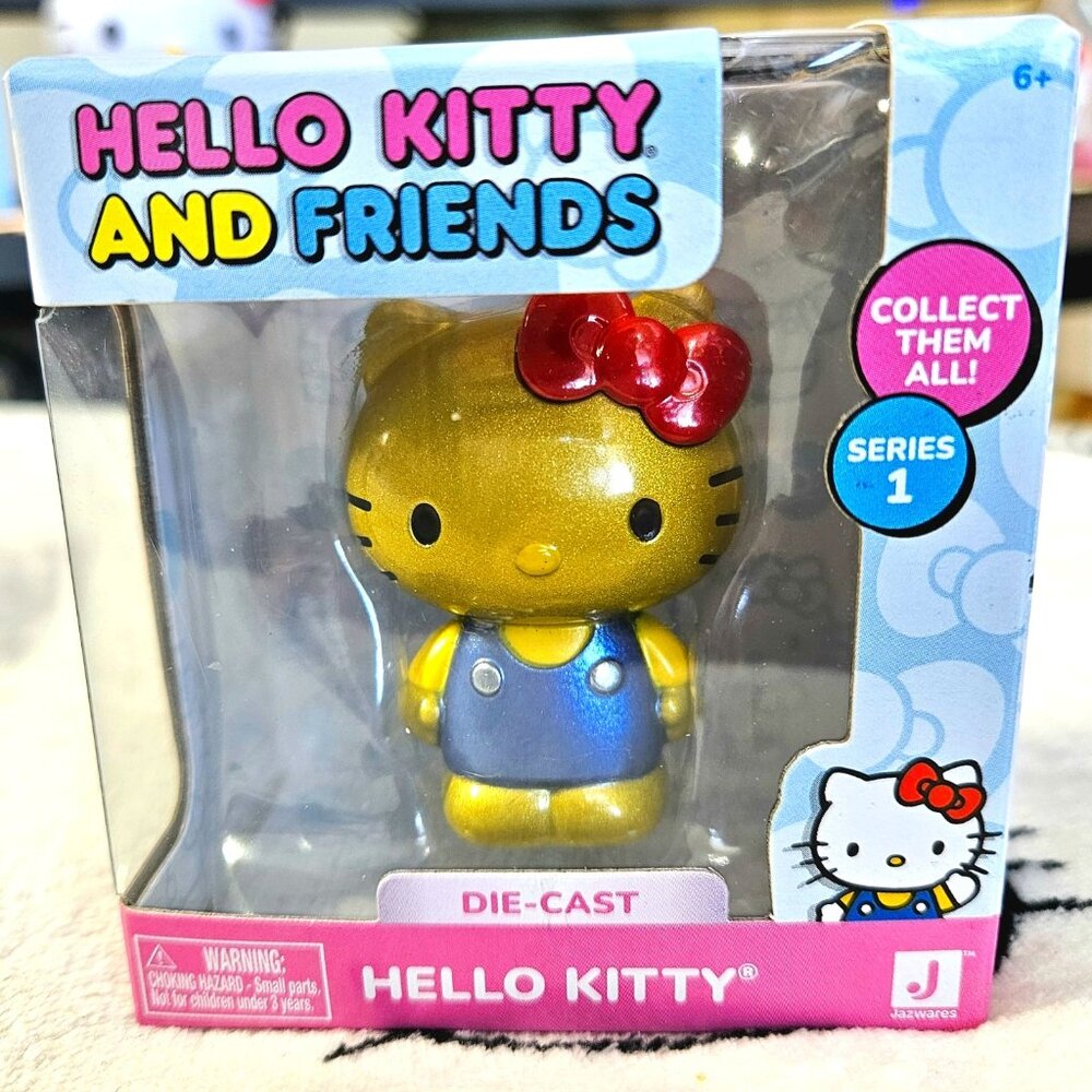 New Gold Hello Kitty Metal Die-Cast Figurine